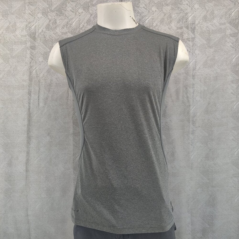 Nike Pro Combat Shirt Men Medium Gray Dri Fit Fitted Sleeveless Training Workout